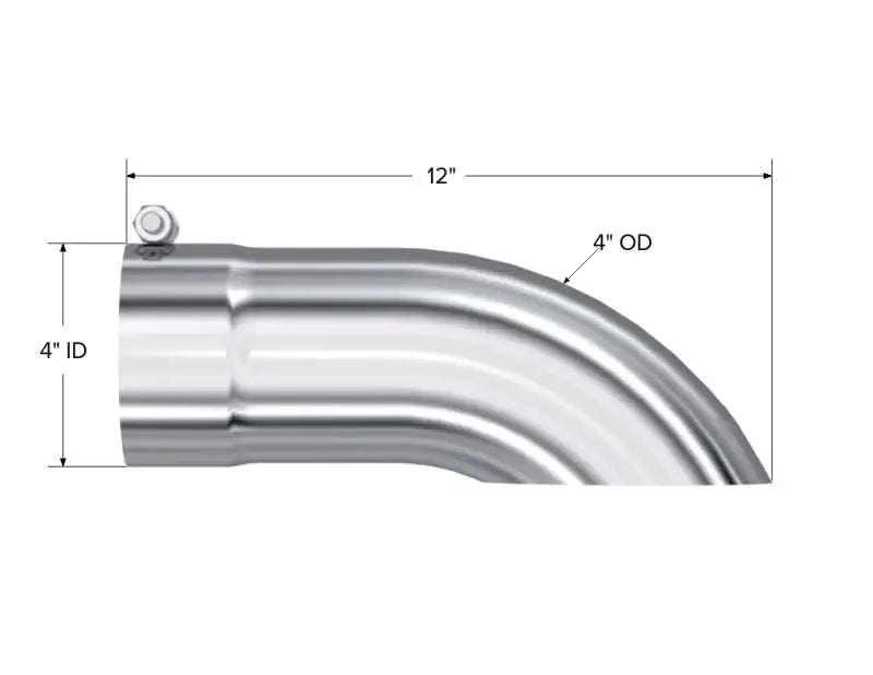 MBRP Universal Tip 4 O.D. Turn Down 4 inlet 12 length - RV and Auto Parts