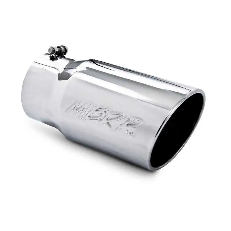 MBRP Universal Tip 6 O.D. Angled Rolled End 5 Inlet 12 Length, Mirror Polished T304 Stainless Steel, Exhaust, Automotive, Exterior, Truck Accessories, RV Parts, Powersports, Off-road, Marine.