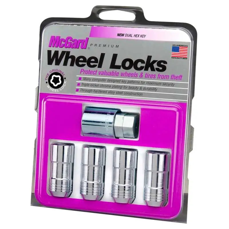 McGard McGard Wheel Lock Nut Set - 4pk. (Cone Seat) M14X1.5 / 21mm & 22mm Dual Hex / 1.965in. L - Chrome