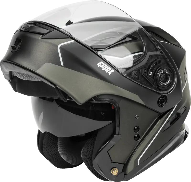 Md 01 Modular Exploit Helmet Matte Black/Silver Lg