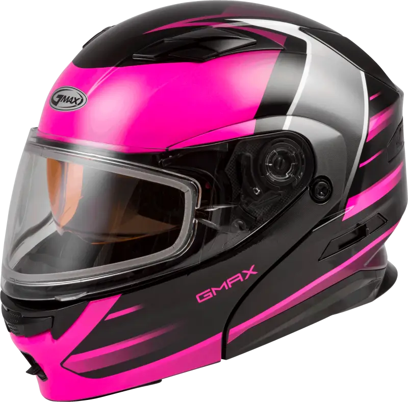 GMAX Md 01s Modular Snow Helmet Descendant Black/Pink/White Lg