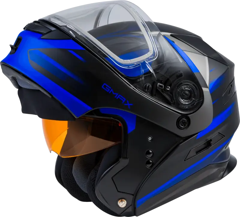 Md 01s Modular Snow Helmet Descendant Matte Black/Blue Md