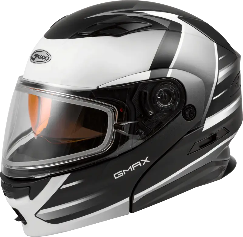 GMAX Md 01s Modular Snow Helmet Descendant Matte Blk/White Md