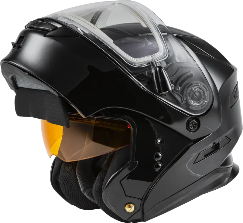 Md 01s Modular Snow Helmet W/Electric Shield Black Md