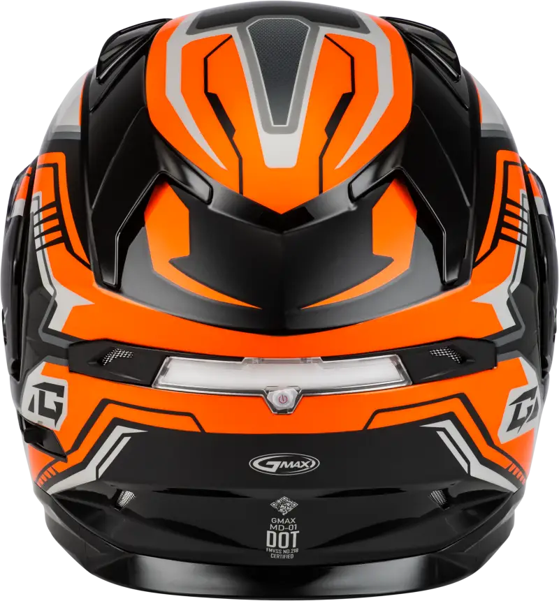 Md 01s Transistor Snow Helmet Orange/Black 3x - Powersports