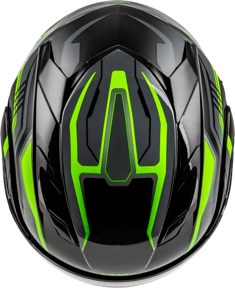 Md 01s Transistor Snow Helmet W Elec Shld Blk/Grey/Green - Powersports
