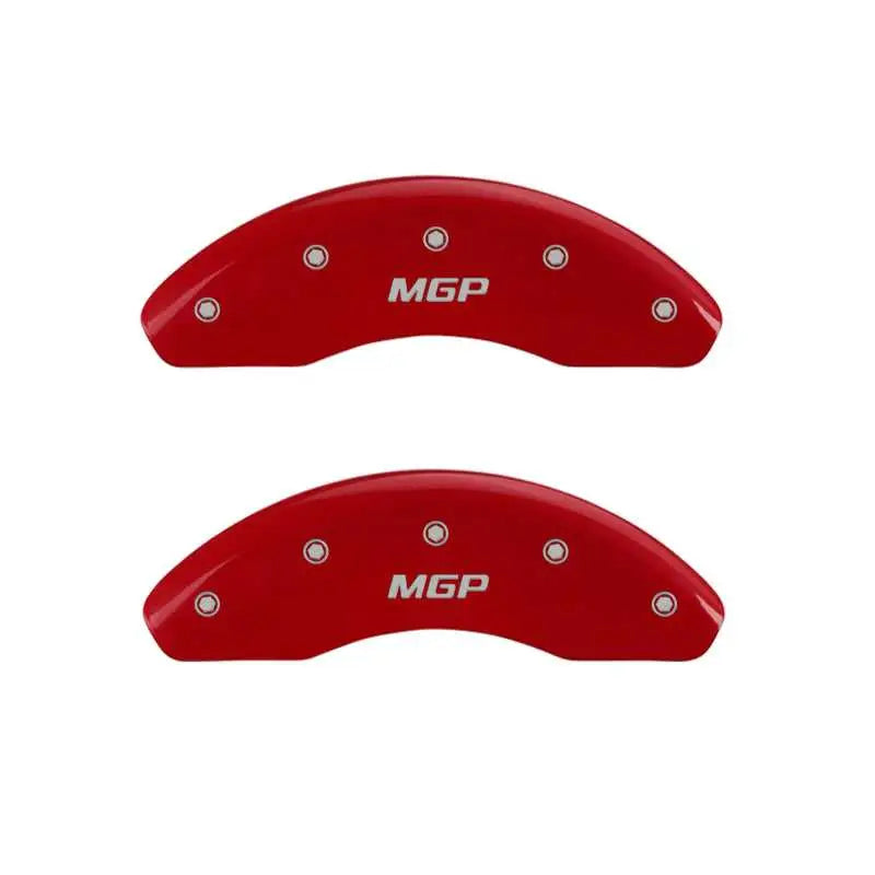 MGP MGP 4 Caliper Covers Engraved Front & Rear MGP Red Finish White Characters 2018 Toyota Camry L/LE/SE