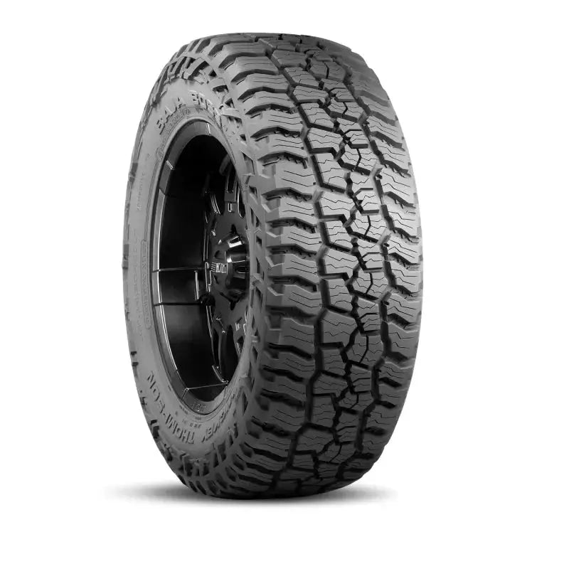 Mickey Thompson Baja Boss A/T Tire LT315/70R17, rugged all-terrain tire, advanced tread design, off-road durability, black sidewall, suitable for trucks and SUVs.