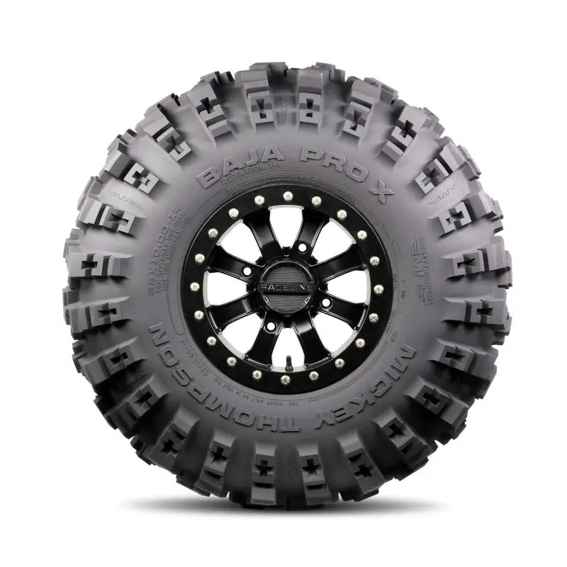 Mickey Thompson Baja Pro X SXS Tire 32X10-14 showcasing unique tread design for ultimate grip and traction on hard and irregular surfaces.