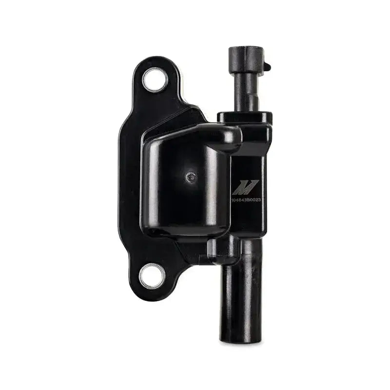 Black automotive ignition coil for Gen V LS3 engine in Mishimoto ignition coil set