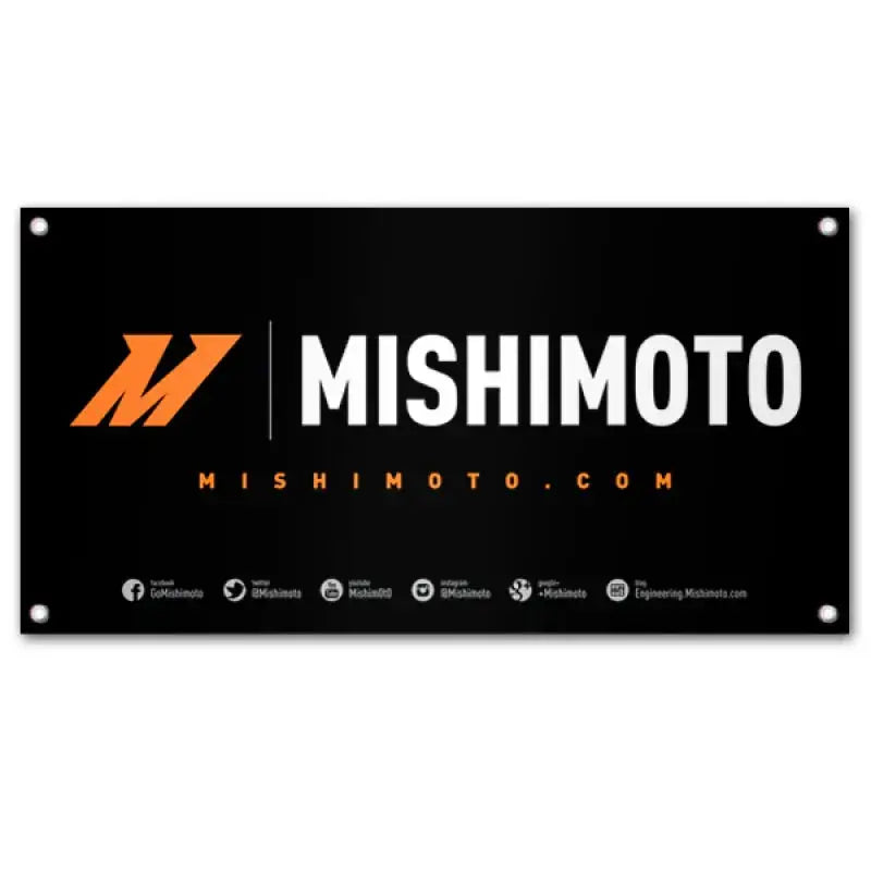 Mishimoto promotional large vinyl banner 45x87.5 inches for marketing displays