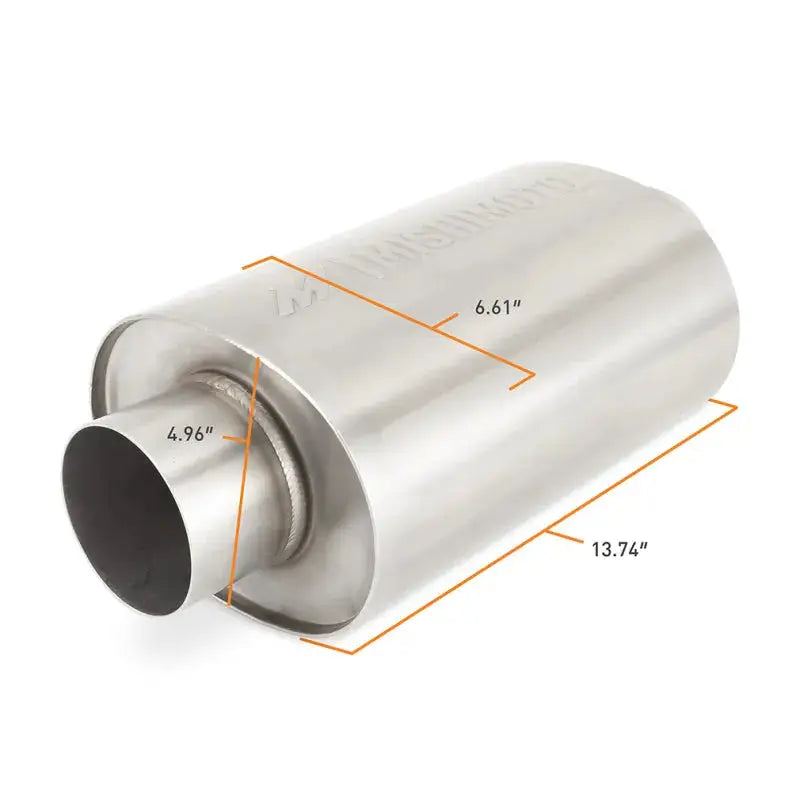Mishimoto Universal Resonator with 2.5in Inlet/Outlet - Brushed - Exhaust