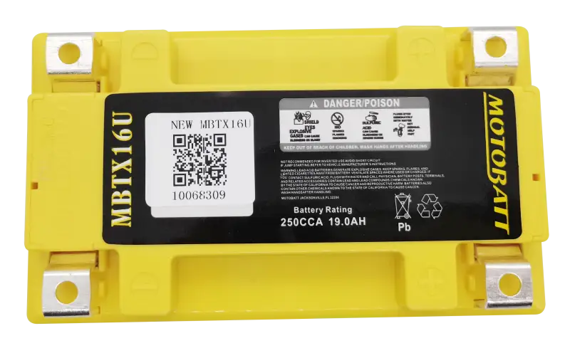 Battery Mbtx16u Sealed Factory Activated - MOTOBATT