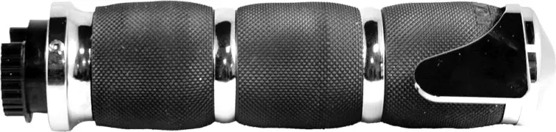 MT-AIR-90-CH-B Air Cushioned Grips W/Throttle BoSS Chrome