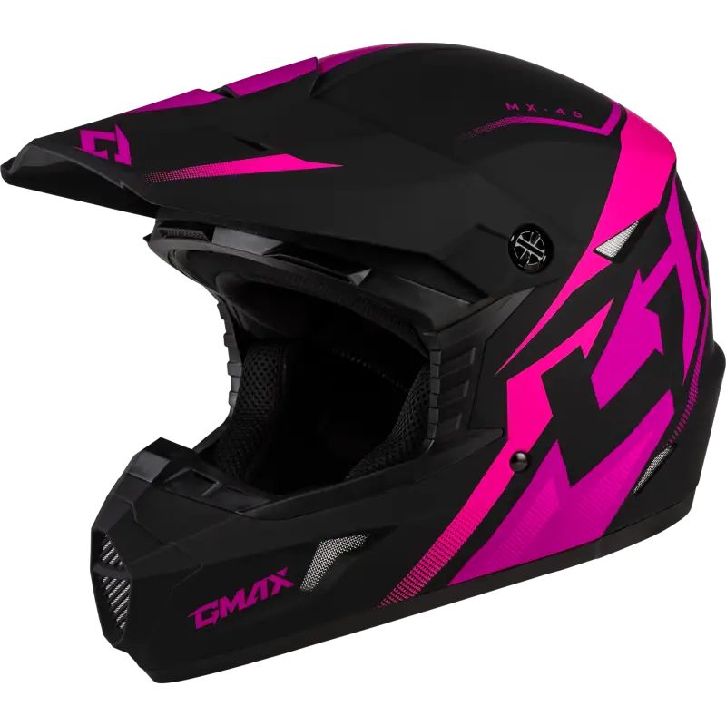 Mx 46 Compound Helmet Matte Black/Pink Ys