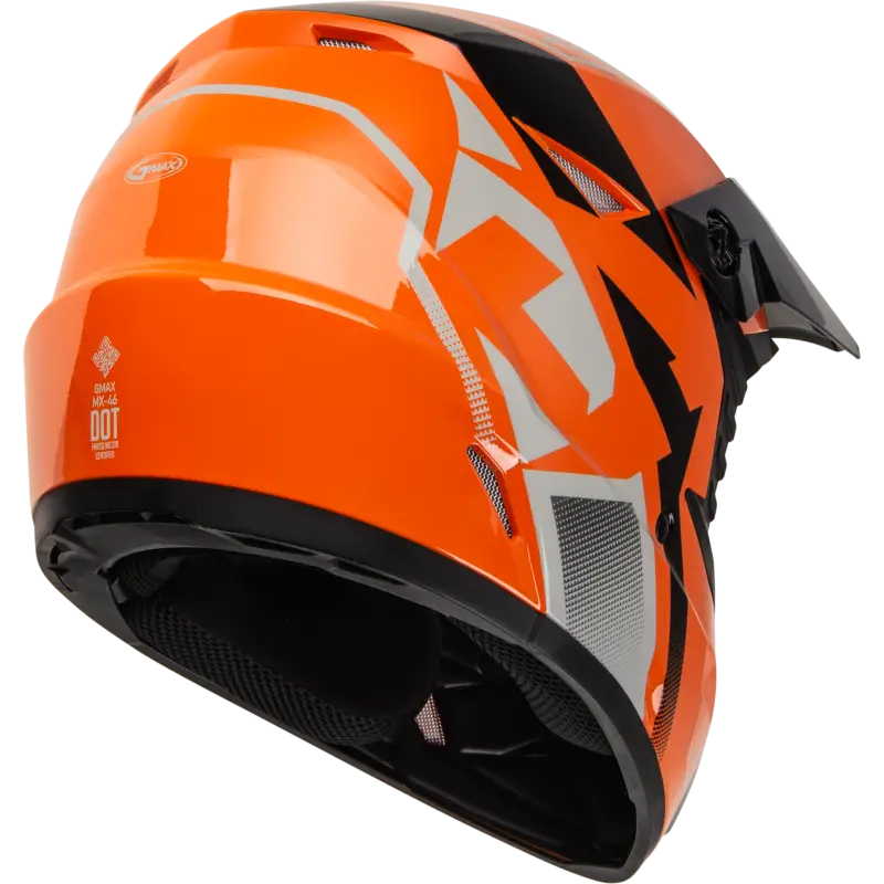 GMAX Mx 46 Compound Helmet Orange/Black/Grey Xl for Powersports