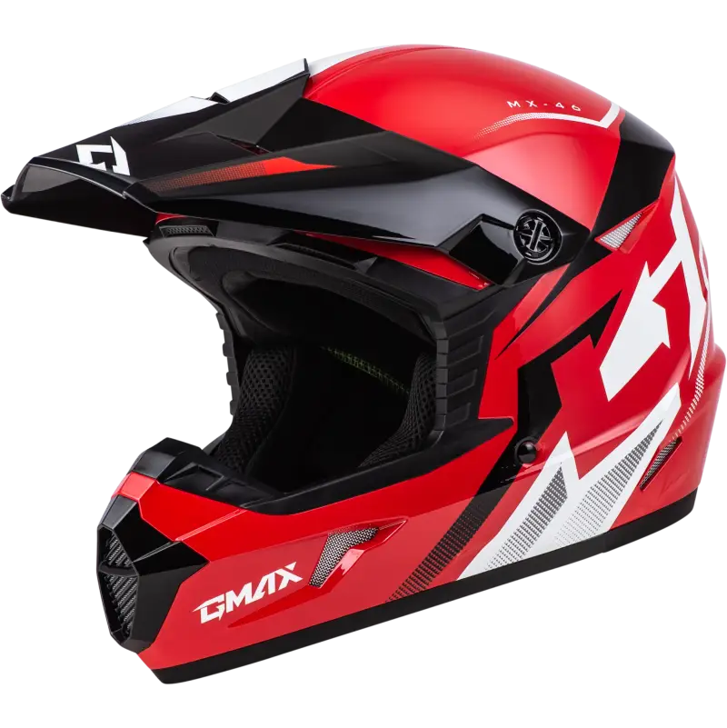 GMAX Mx 46 Compound Helmet Red/Black/White Ys