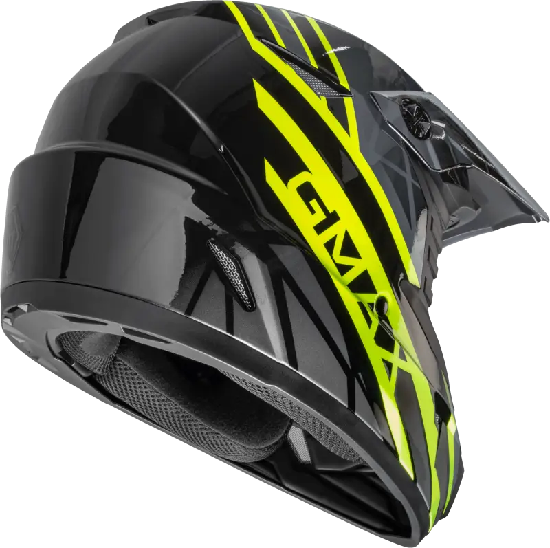 Mx 46 Off Road Mega Helmet Black/Hi Vis/Grey Sm