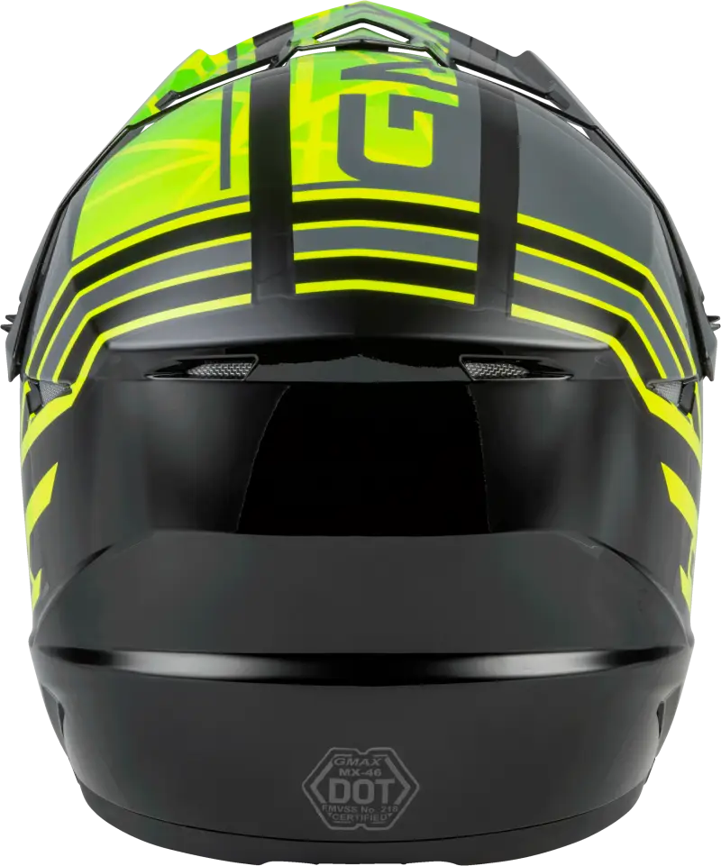 Mx 46 Off Road Mega Helmet Black/Hi Vis/Grey Sm