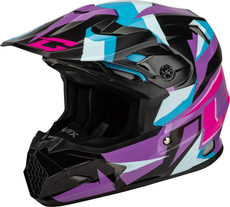 Mx 96s Splinter Helmet Black/Purple/Blue Sm