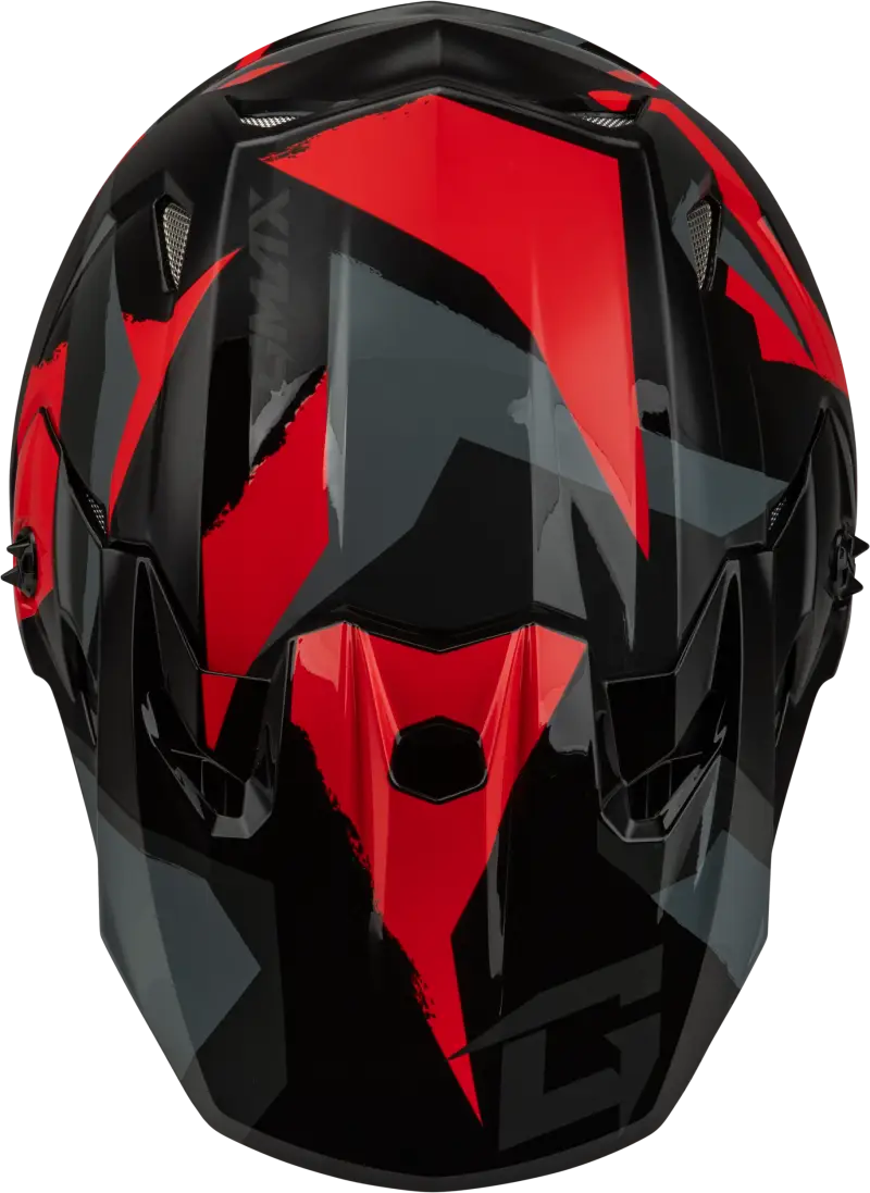Mx 96s Splinter Helmet Black/Red Lg