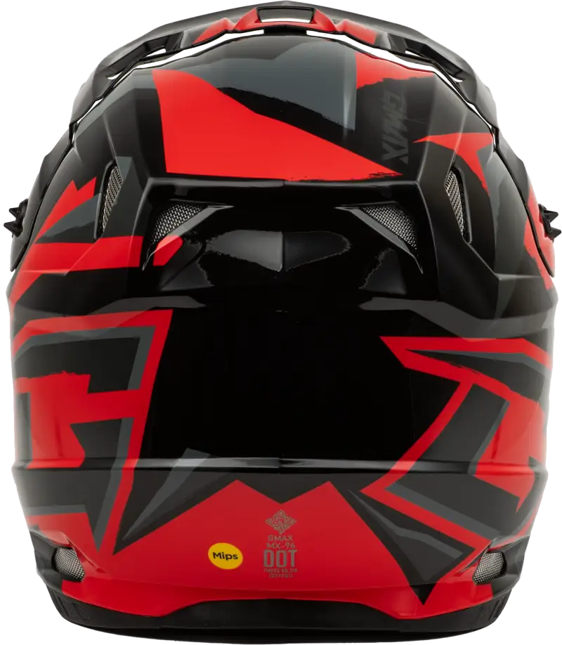Mx 96s Splinter Helmet Black/Red Lg