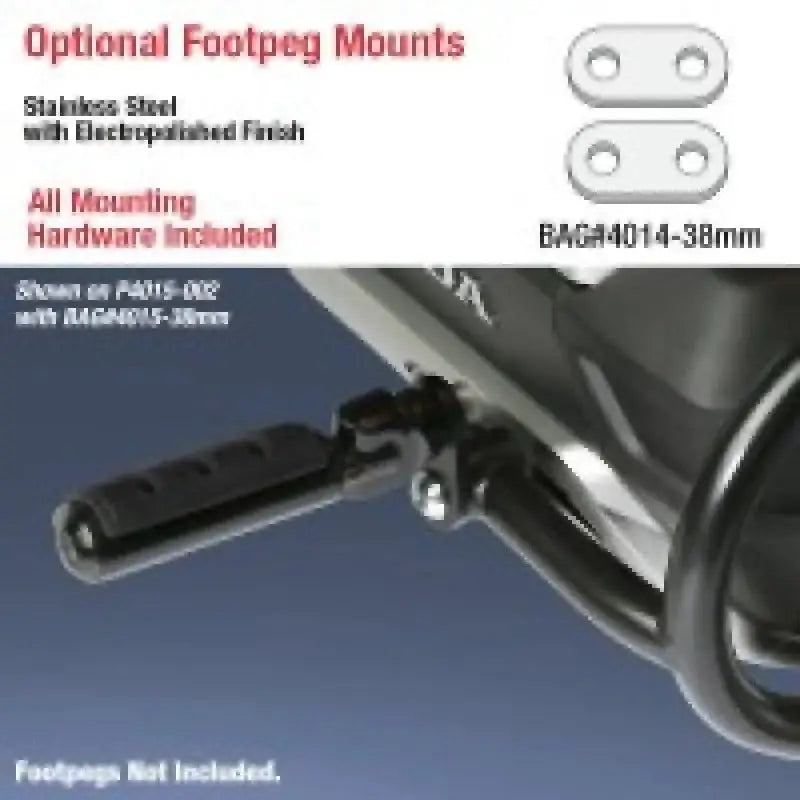 National Cycle 18-23 Honda GL1800 Footpeg Bracket 38 mm. - Silver - Controls