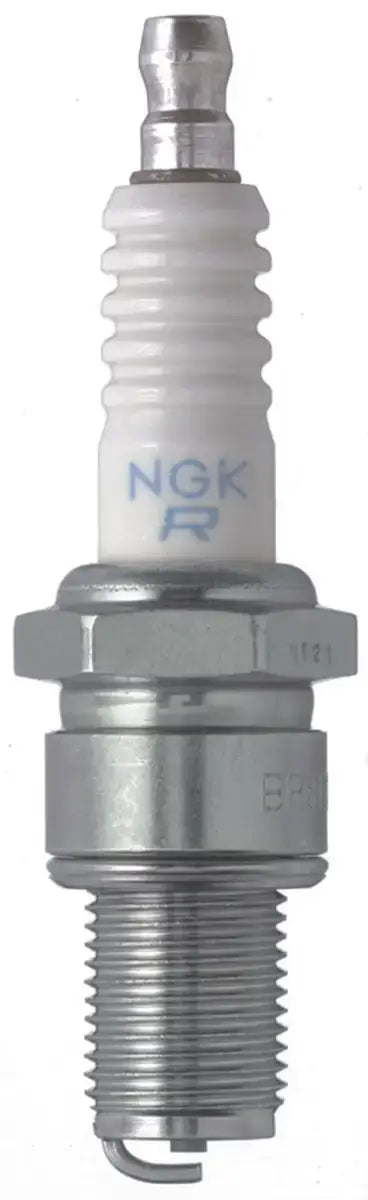 Silver and white NGK Nickel Spark Plug BR8ES for reliable engine performance