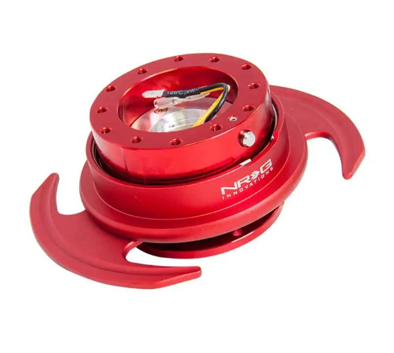 NRG NRG Quick Release Kit Gen 3.0 - Red Metal Body / Red Ring w/Handles