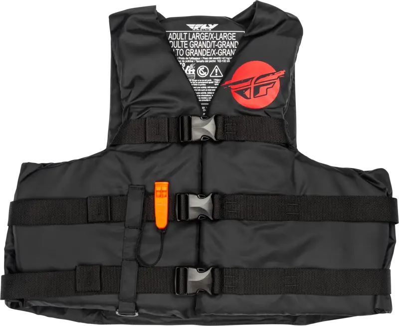Nylon Flotation Vest Black/Red 2x - RV and Auto Parts
