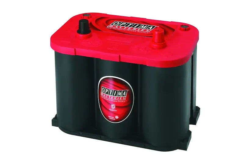 Glossy red and black Optima Battery 34R Red Top for superior performance