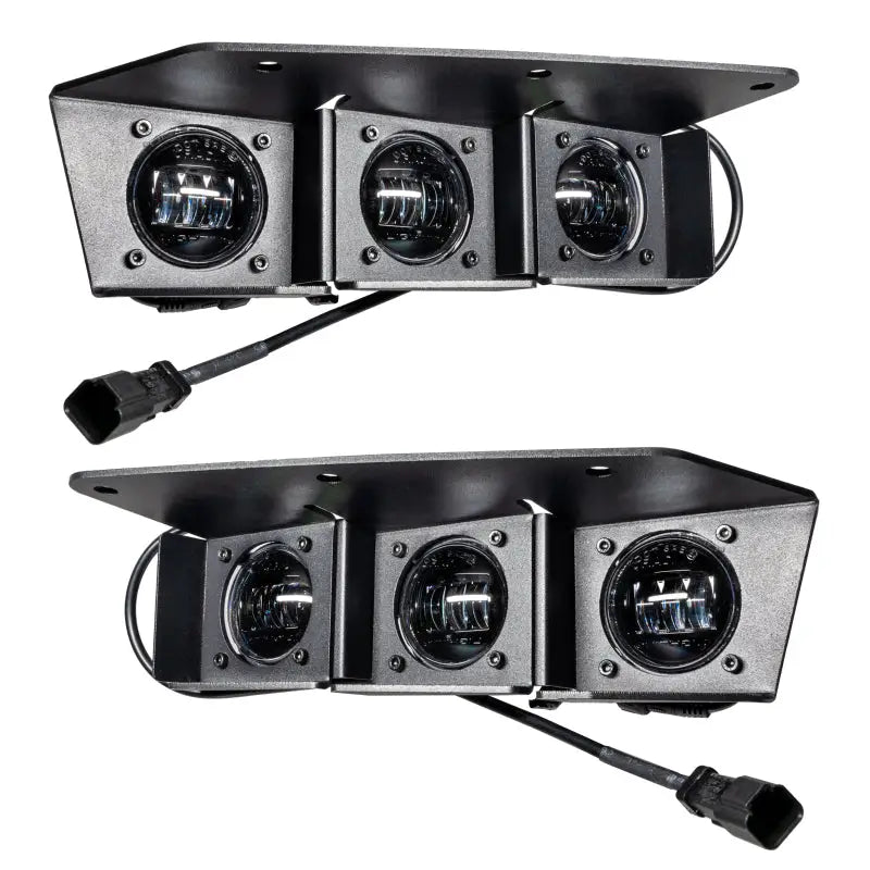 Two sets of triple LED fog lights from ORACLE Lighting Ford Bronco fog light kit