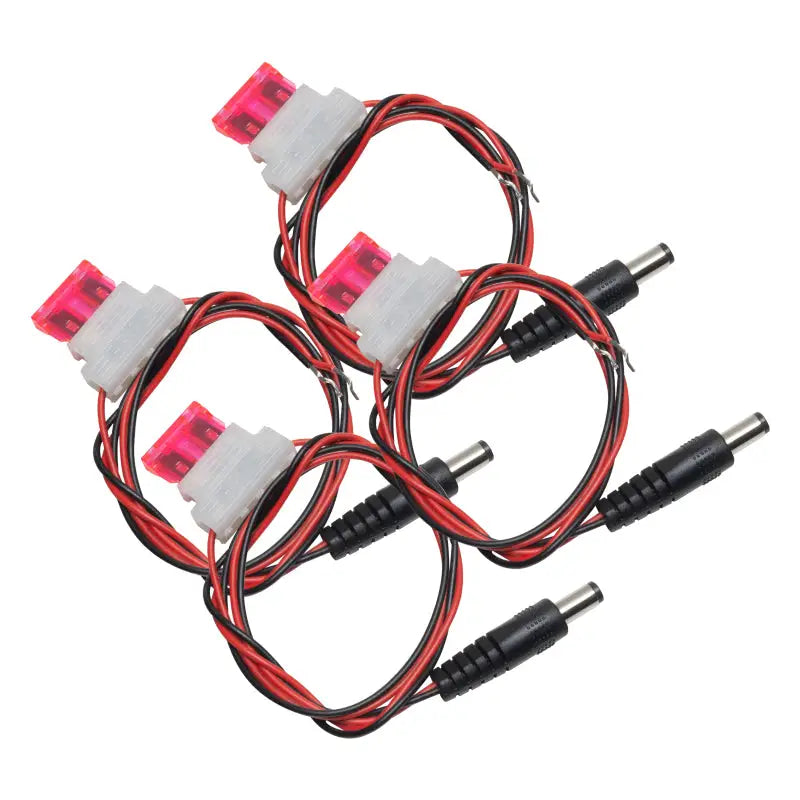 Four DC power cables with fuse holders for Oracle Lighting Fiber optic wheel lighting fiber optic kit
