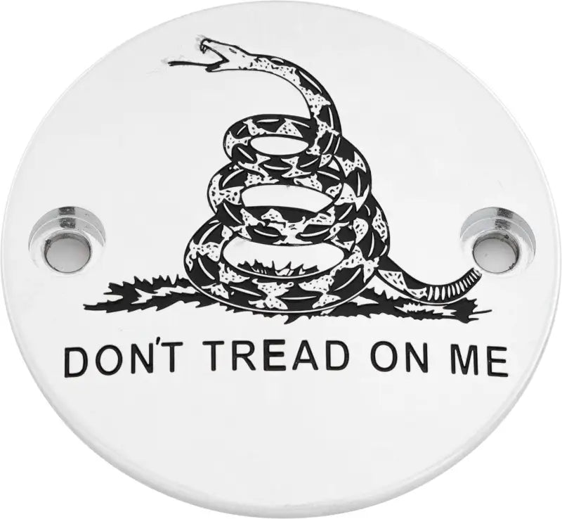 CUSTOM ENGRAVING PATR08-63 M8 Timer Cover Don't Tread Chrome