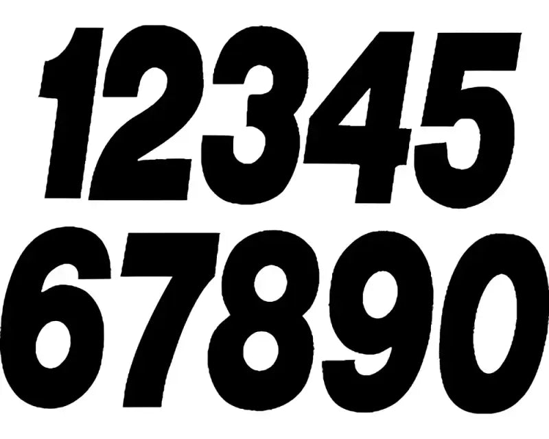 PD63B-0 Dirt Digits Number Black Pro 3/Pk - Graphics/Decals