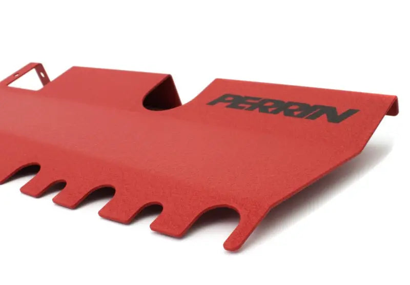 Perrin 15-21 WRX/STI Radiator Shroud (With OEM Intake Scoop) - Red - Cooling