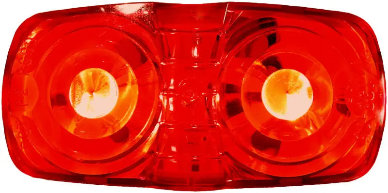 Red bicycle tail light Peterson Mfg V38R Led M/C Pc Rect Dbl Bulls-Eye 4x2