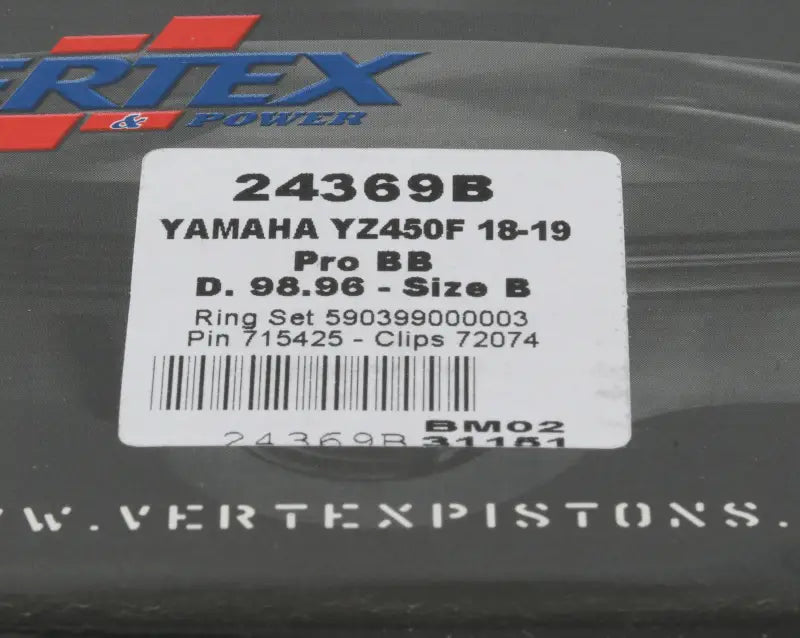 Piston Kit Bb Forged 98.96/+2.00 12.8:1 Yam