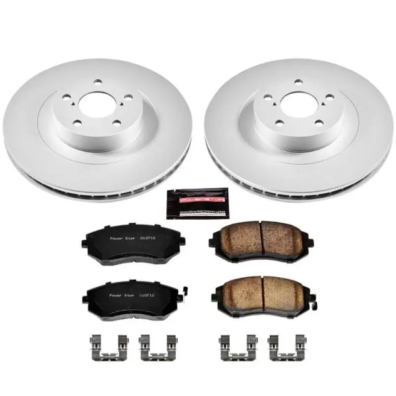Power Stop 05-06 Saab 9-2X Front Z17 Evolution Geomet Coated Brake Kit - Truck & Automotive
