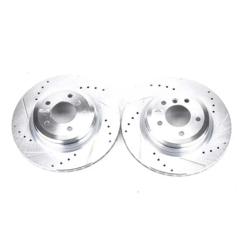 Power Stop 2006 BMW 330i Rear Evolution Drilled & Slotted Rotors - Pair - EBR1021XPR