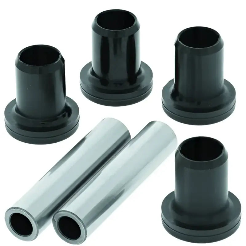 Black and silver bushings for Polaris Ranger rear panel windows in the QuadBoss 320472 kit