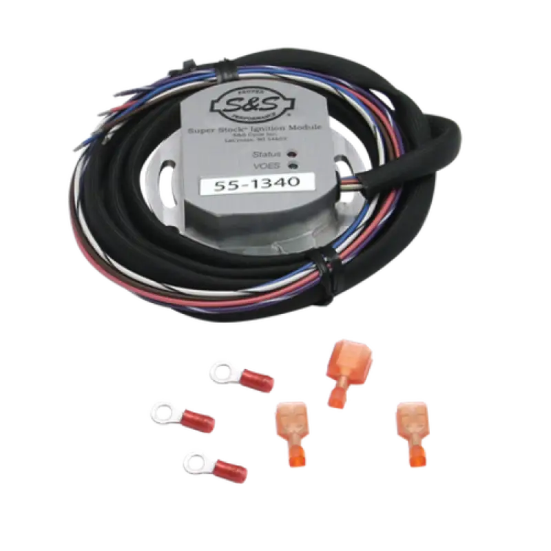 Yamaha YFB250 Timberwolf ignition module with wiring harness and terminal connectors