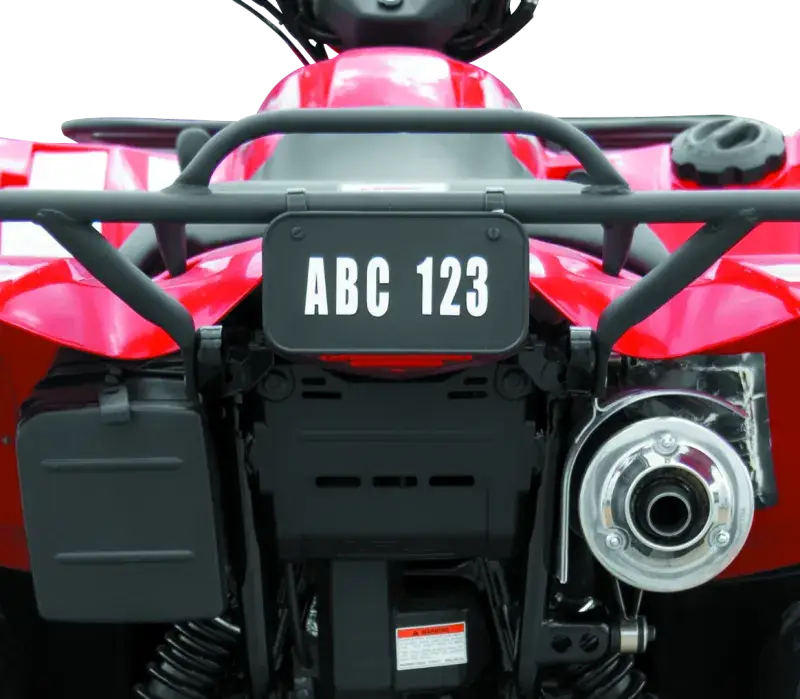 Quadboss ATV License Plate Kit - Black - Programmers & Chips