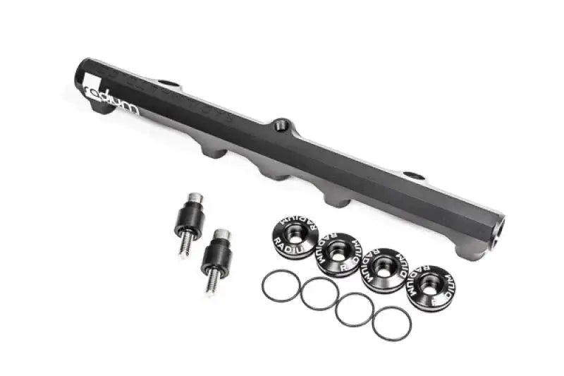 Radium Engineering Nissan KA24DE Top Feed Conversion Fuel Rail with fittings and seals.