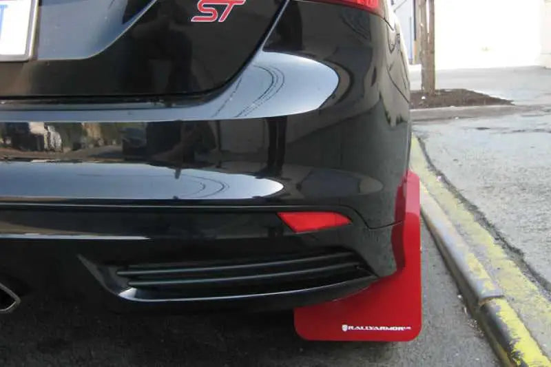 Rally Armor 12-18 Ford Focus SE/ST/RS UR Nitrous Blue Mud Flaps w/ White Logo