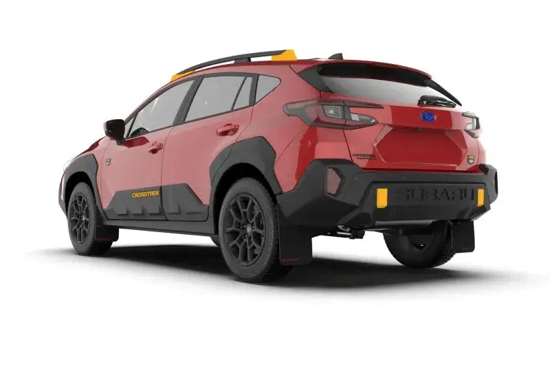 Rally Armor - 2024 Subaru Crosstrek (Wilderness Only) Black UR Mud Flap W/White Logo No Drilling Req - Body & Protection