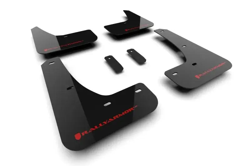 Rally Armor 2024 Tesla Model 3 Highland Black UR Mud Flap Red Logo - Body & Protection