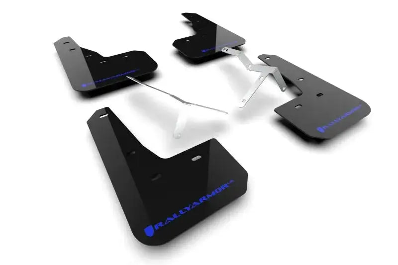Black UR mud flaps for Acura Integra with blue logo