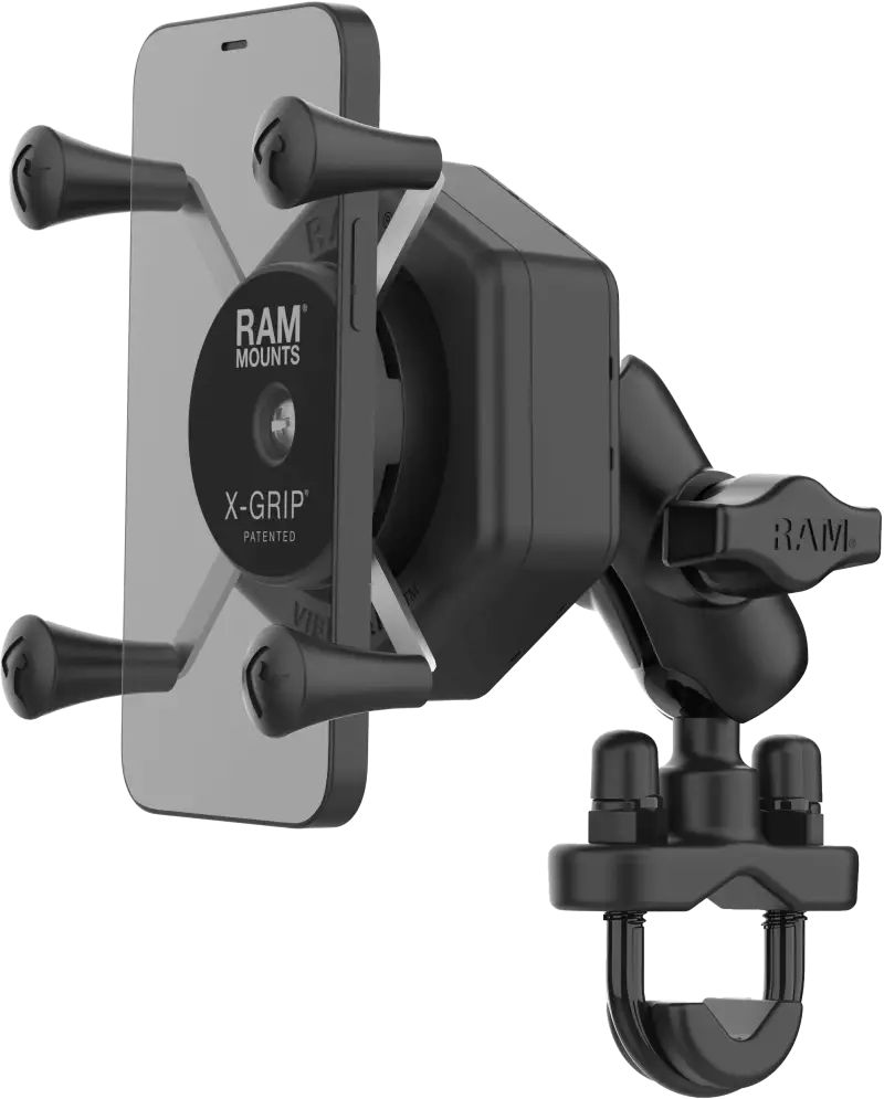 RAM-B-149Z-A-UN7-462 Ram X-Grip Vibe-Safe Phone Mount With U-Bolt Base Short - RV and Auto Parts