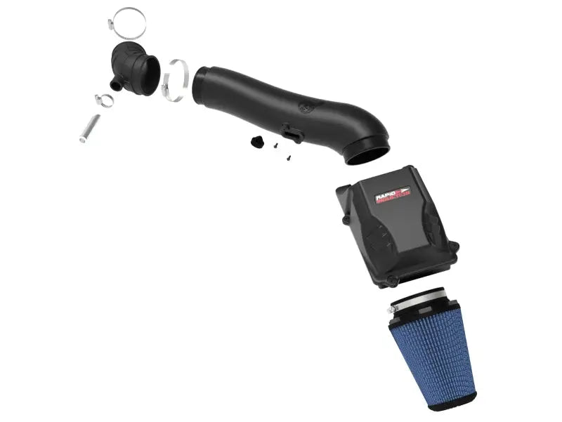 Exploded view of Rapid Induction Cold Air Intake System with Pro 5R Filter for Jeep Wrangler